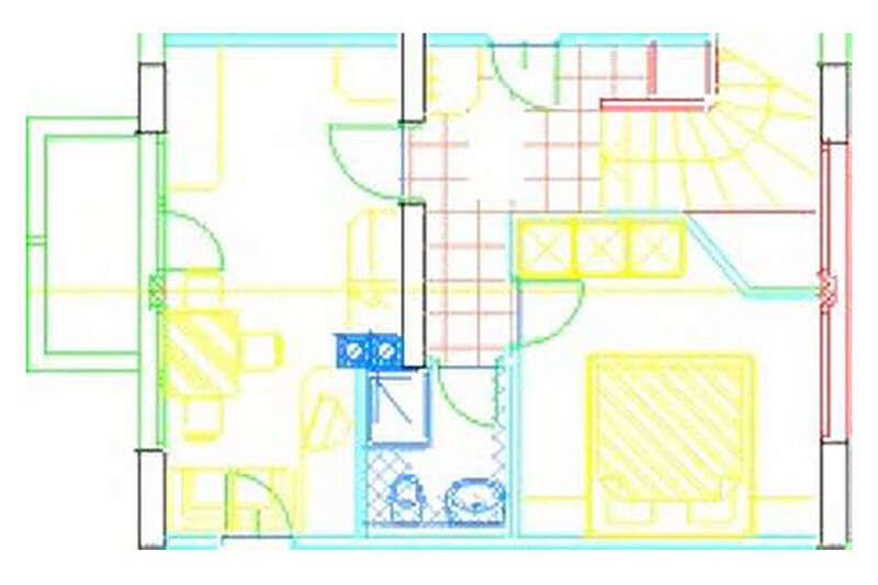 Grundriss Appartement 2-3 Personen Haus Niederhof Kappl