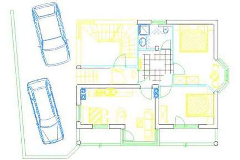 Grundriss Appartement 4-5 Personen Haus Niederhof Kappl